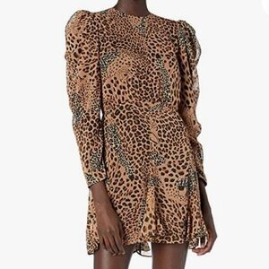 𝅺The Kooples Paris Hide & Seek Lurex Leopard Print Dress
